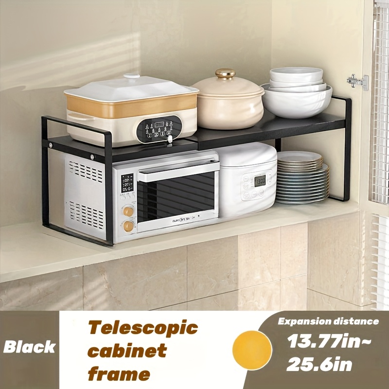 Kitchen Appliances Countertop - Adjustable&Extendable Metal Cabinet Organizer Rack-Space-Saving, Stackable