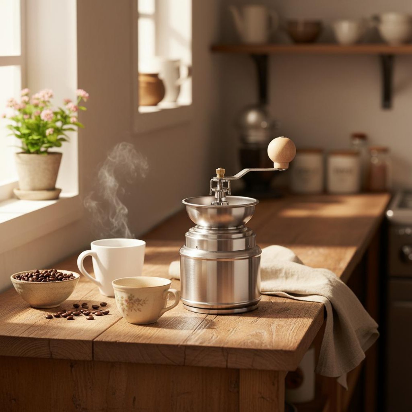 Kitchen Appliances In Japanese - Manual Coffee Grinder Japanese Design Stainless