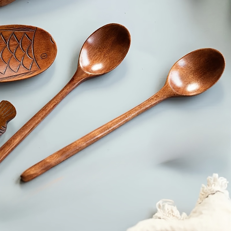Kitchen Appliances In Japanese - One multi-functional long handle wooden spoon,