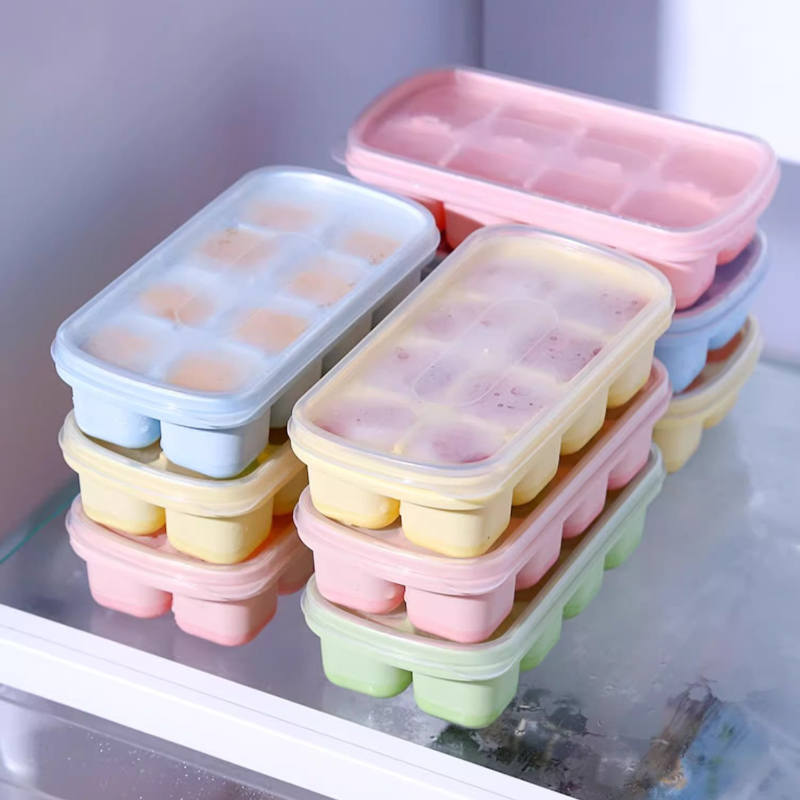 Kitchen Appliances Rack - 8-Grid Ice Cube Trays Silicone Ice
