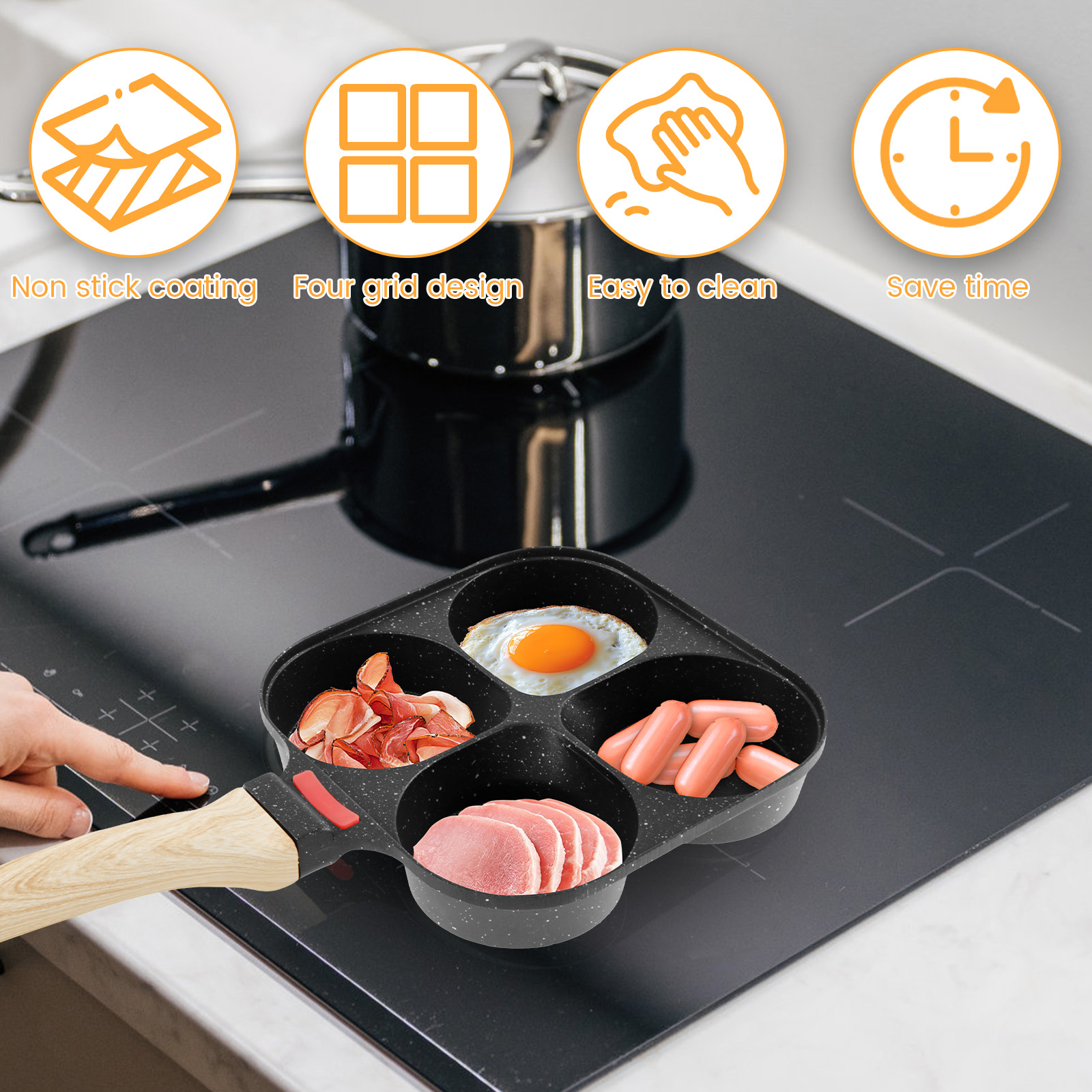 Egg Frying Pan Nonstick Pancak - Electric Griddle Pancake recensie en prijs