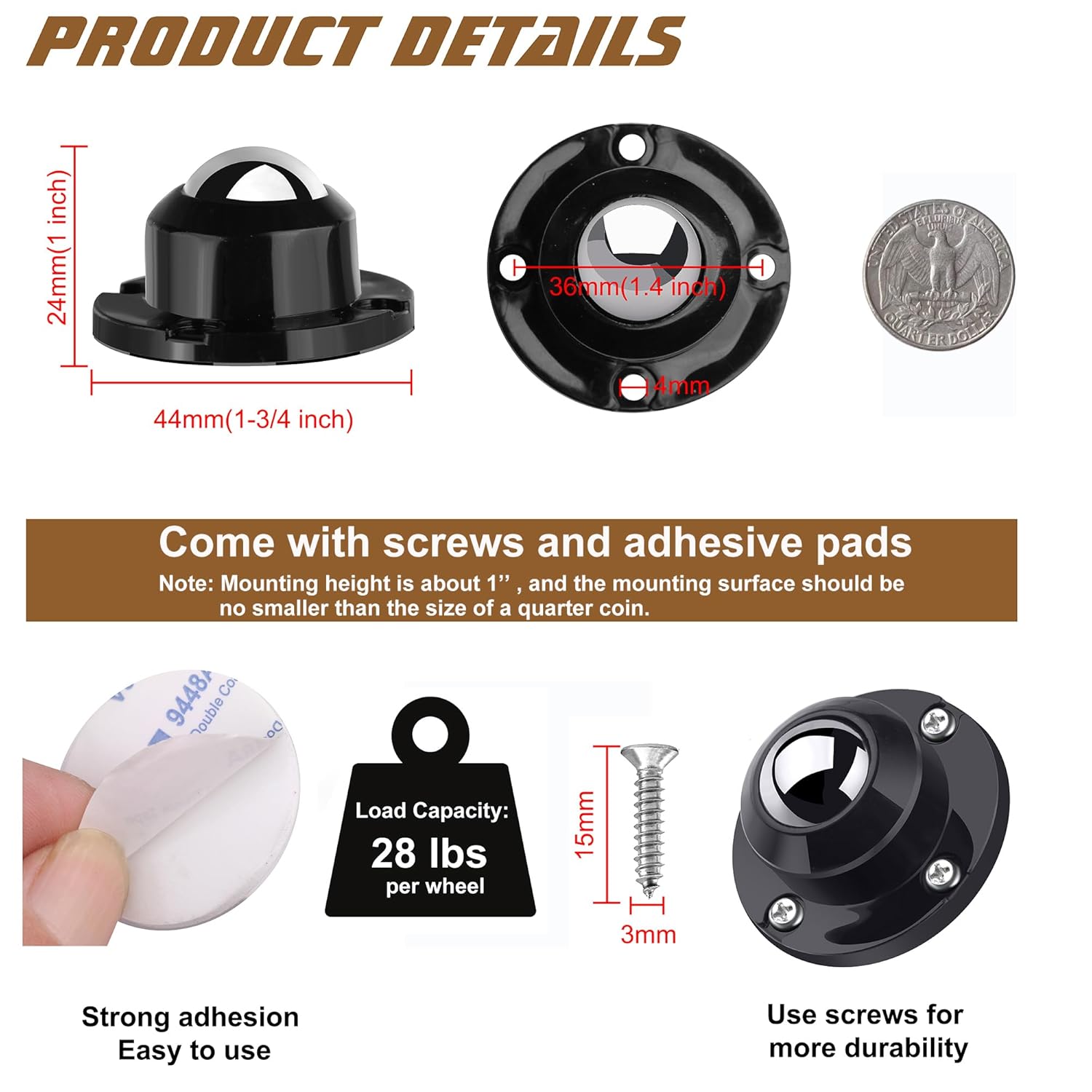 4 Pack 1 Inch Self Adhesive Sw - Kitchen Appliances Lowes recensie en prijs