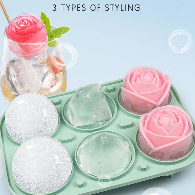 3D Rose Diamond Round Ice Cube - Kitchen Appliances Rack recensie en prijs
