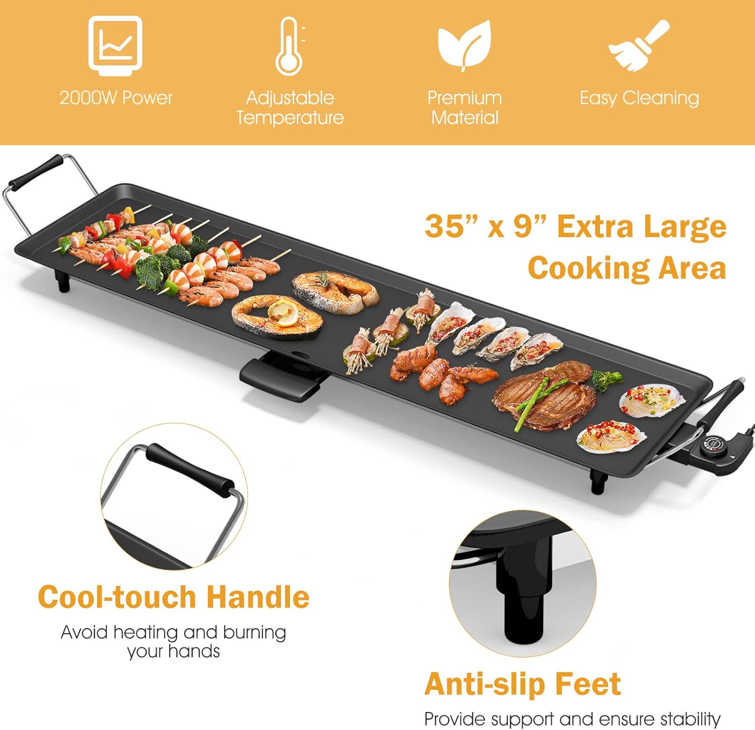Electric Griddle 35 Inch - 200 - Electric Griddle Pancake recensie en prijs