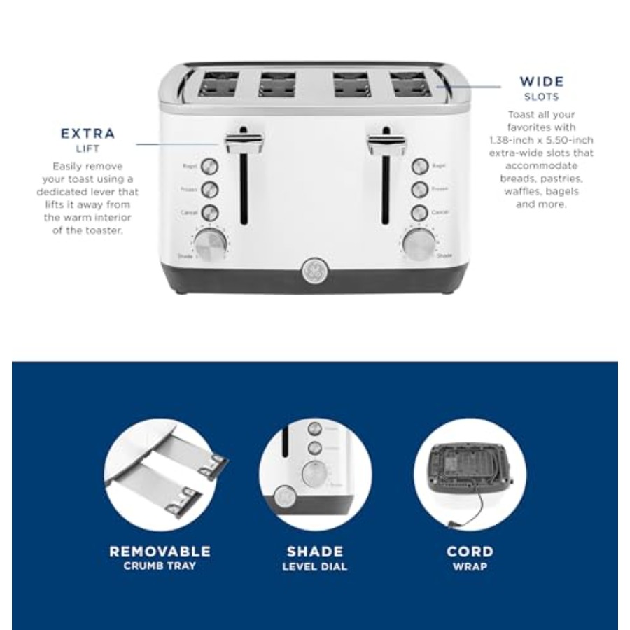 4 Slice Toaster with Extra Wid - Kitchen Appliances Countertop recensie en prijs