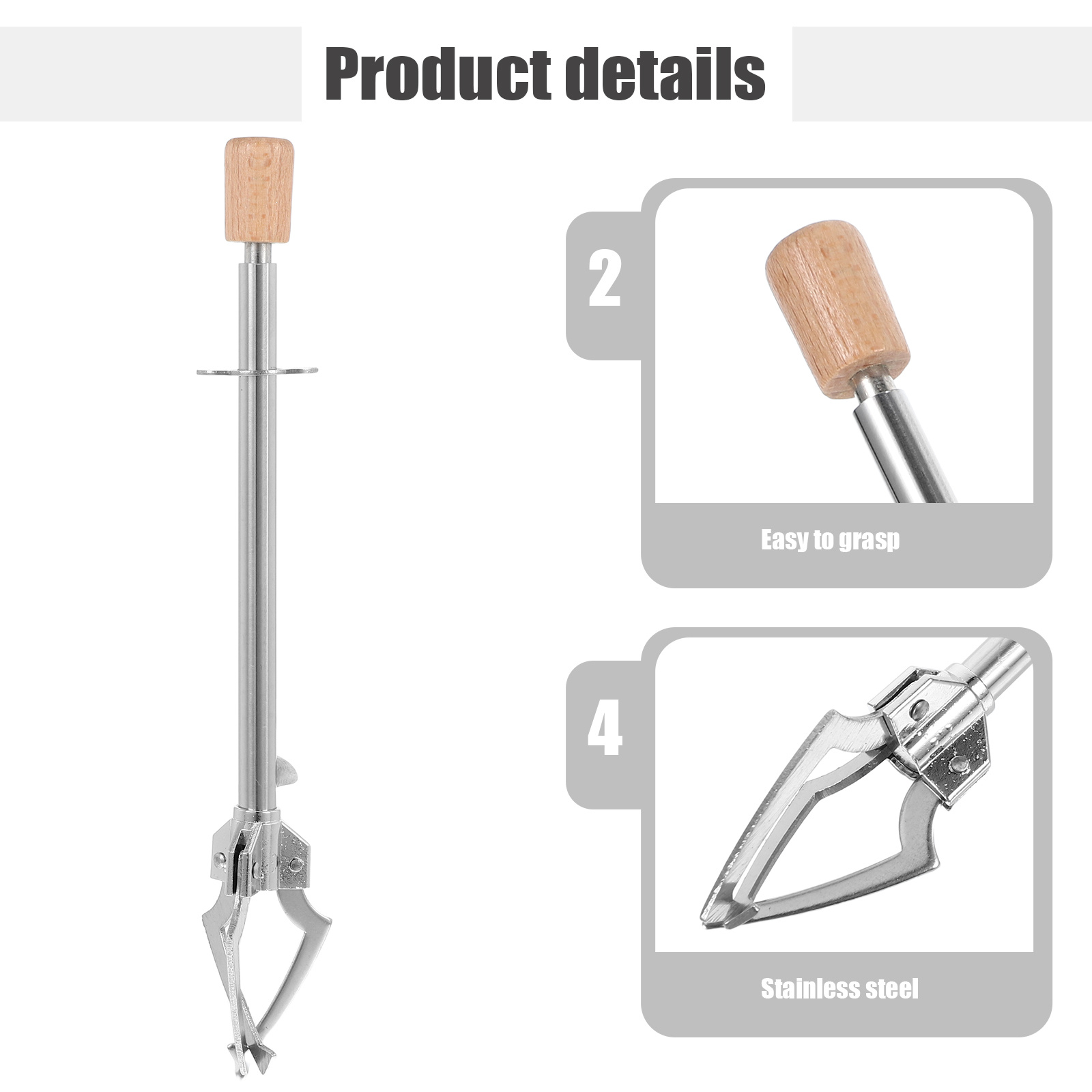 1pc Stainless Steel Food Tong  - Kitchen Appliances Rack recensie en prijs
