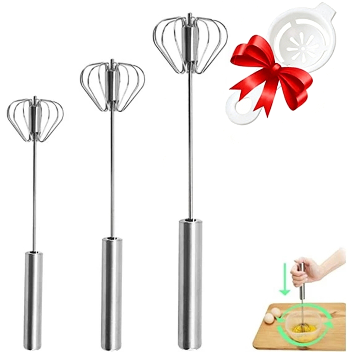 1/3pcs Stainless Steel Egg Bea - Kitchen Appliances For Restaurant recensie en prijs