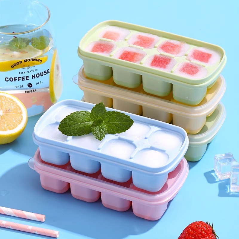 8-Grid Ice Cube Trays Silicone - Kitchen Appliances Rack recensie en prijs