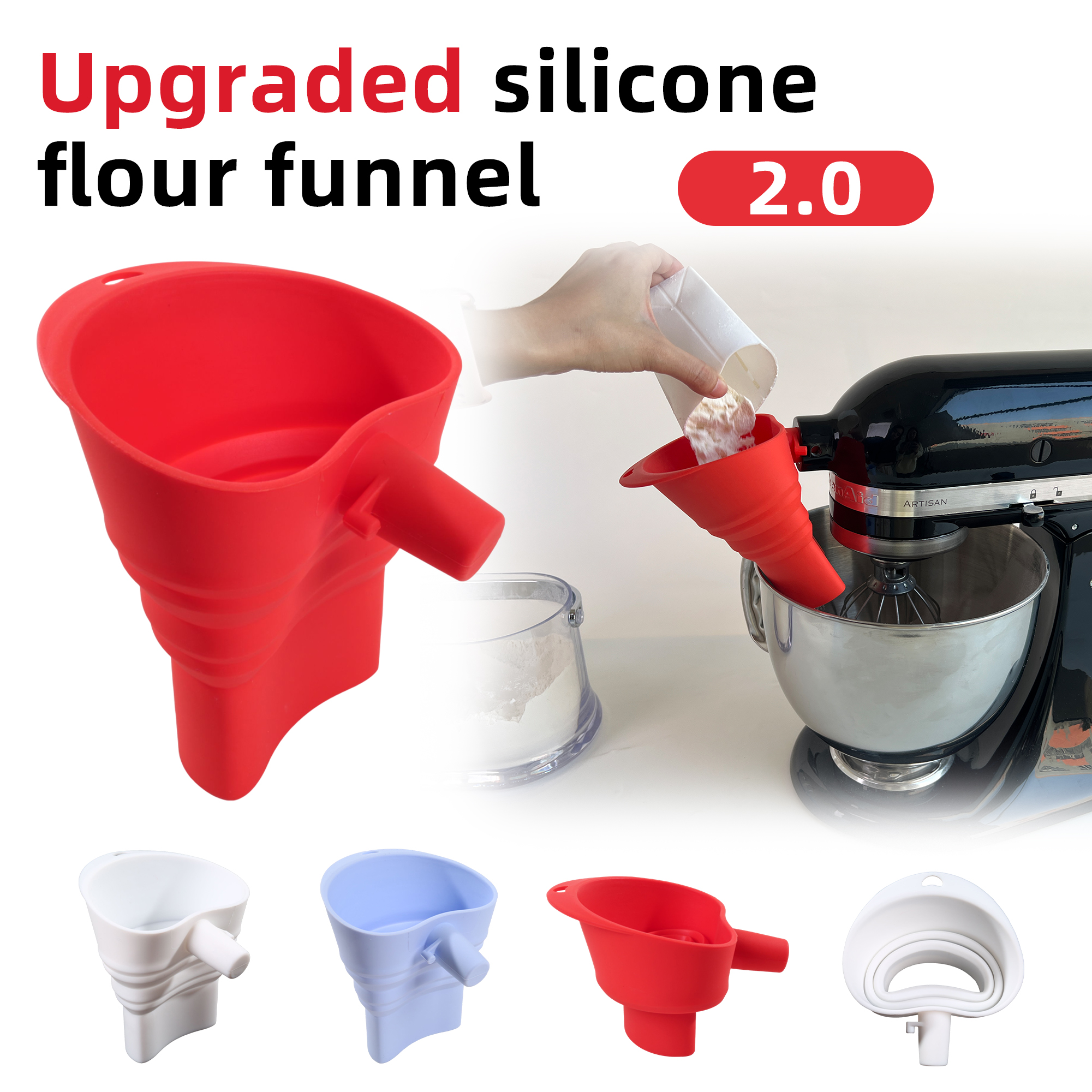 1/3pcs mix Silicone Flour Funn - Kitchen Appliances For Restaurant recensie en prijs