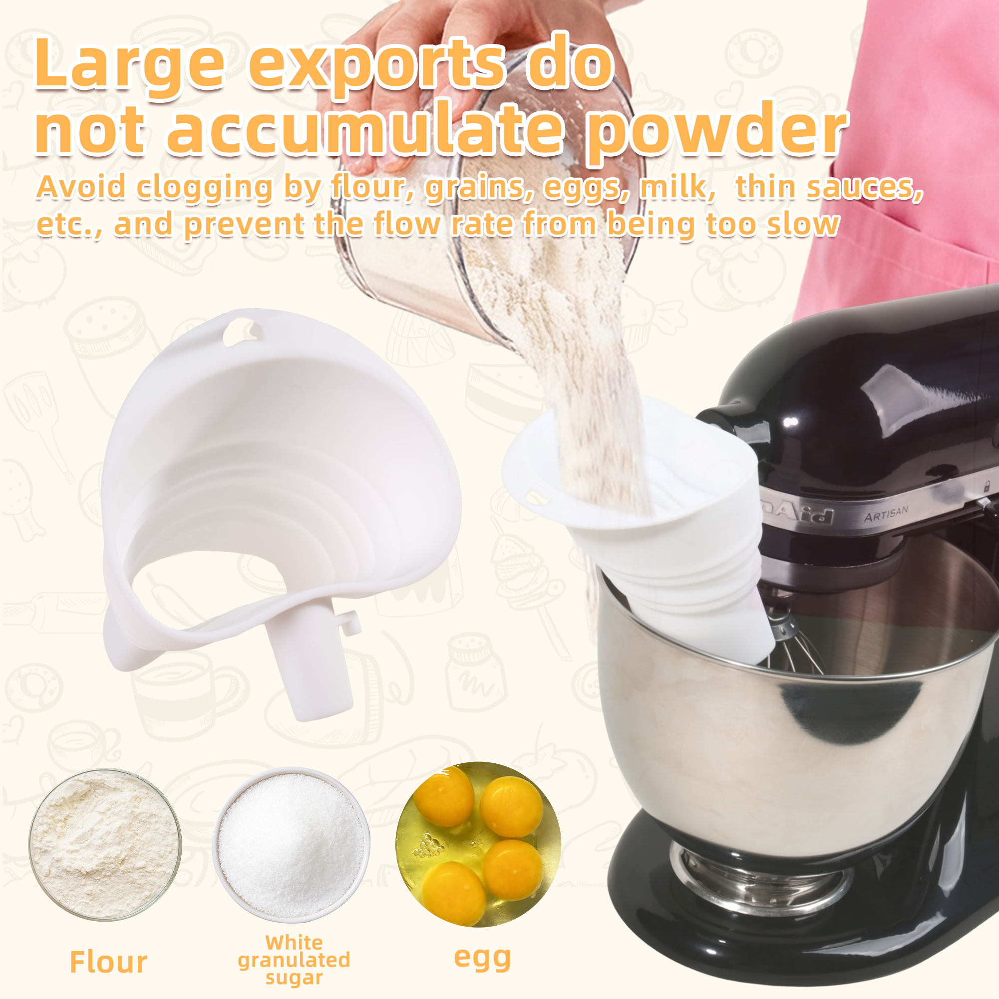 1/3pcs mix Silicone Flour Funn - Kitchen Appliances For Restaurant recensie en prijs
